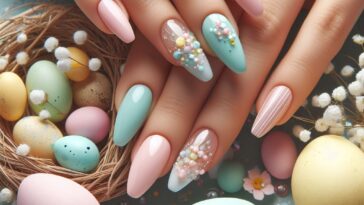 Spring Pastels With Mini Egg Twist Nails